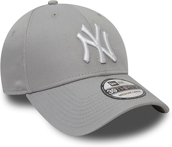 New Era Unisex MLB 39THIRTY League Basic Cap – New York Yankees (Grey)