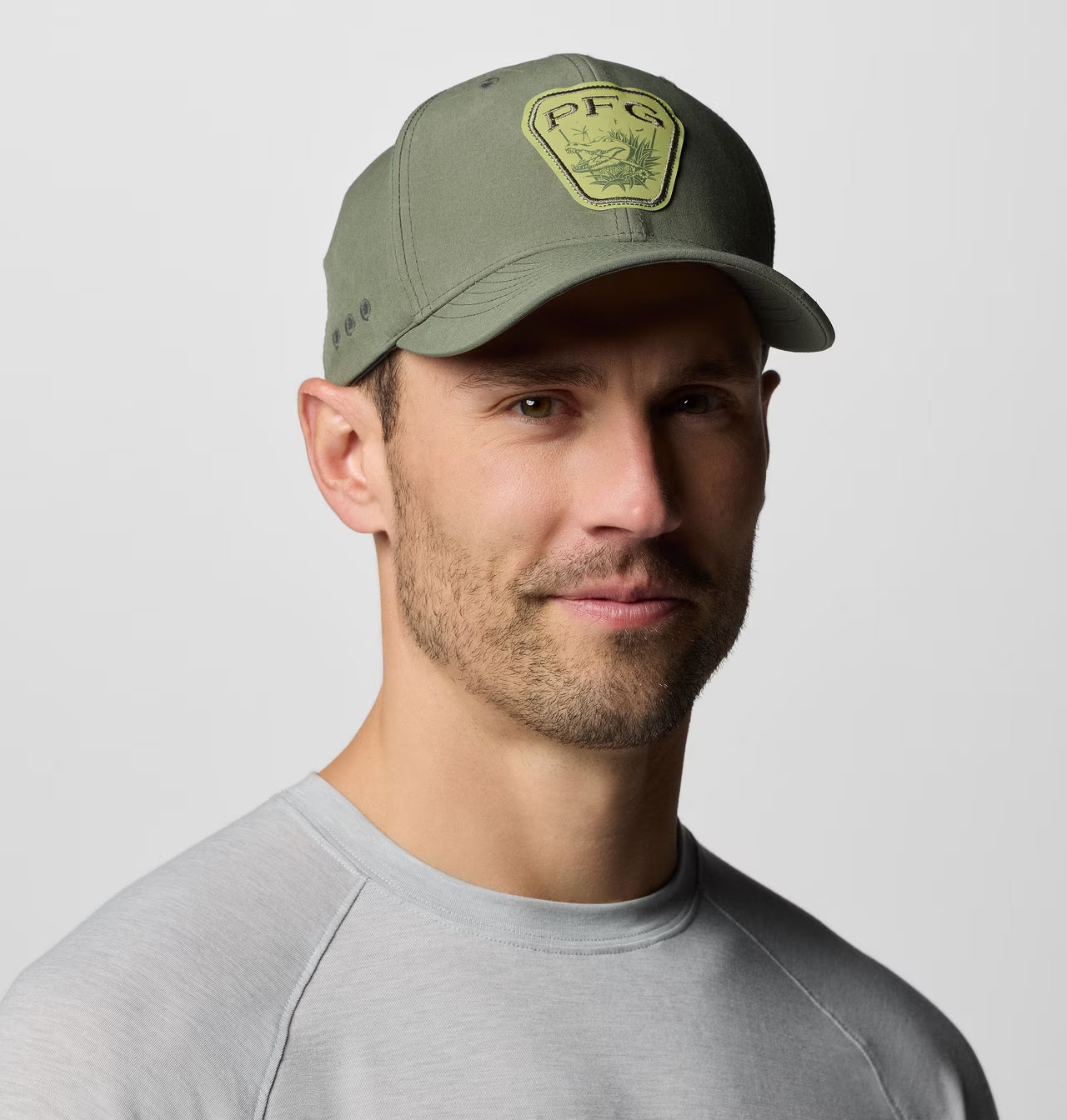 Columbia® PFG Badge Cap – Olive Green
