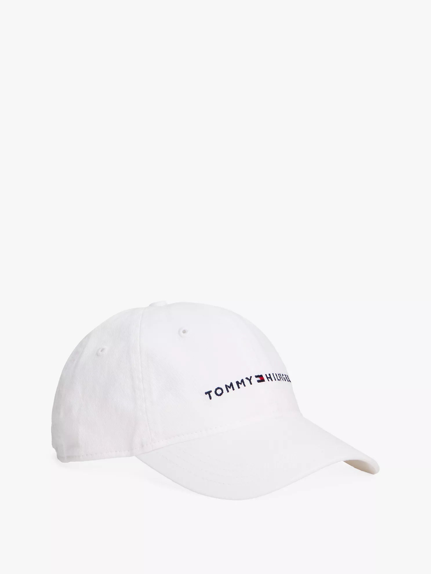 Tommy Hilfiger® Linear Flag Embroidered Baseball Cap – White