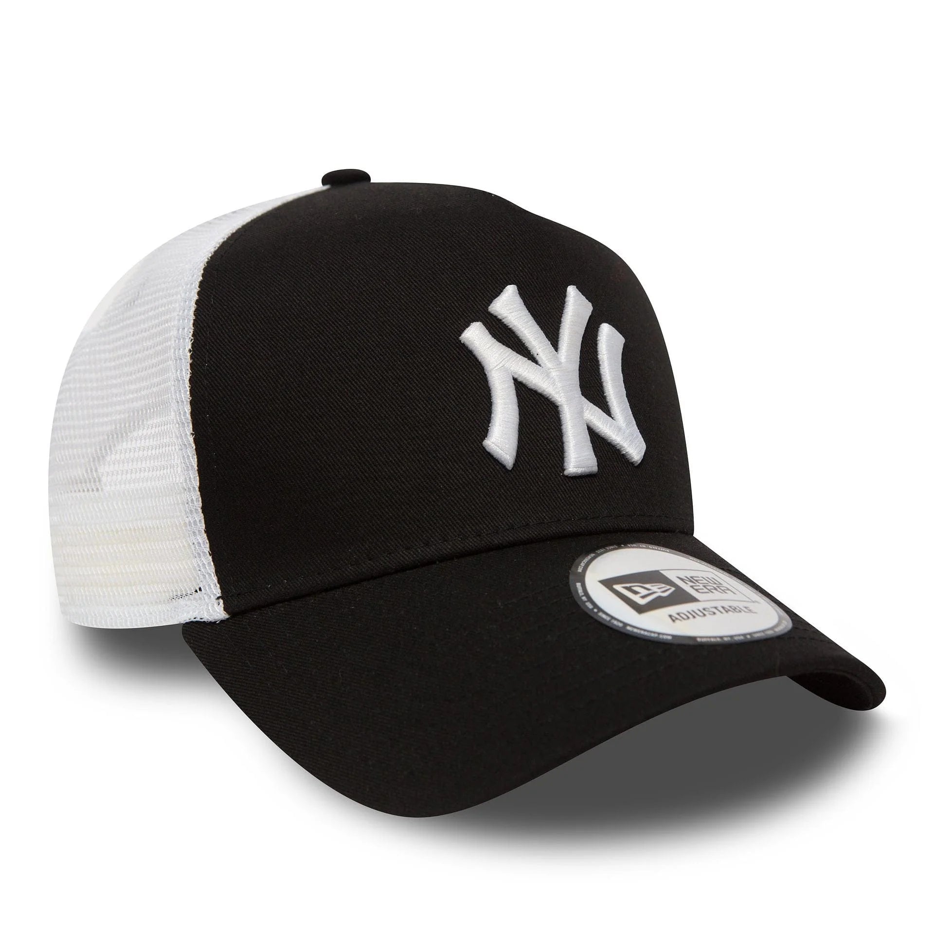New York Yankees Clean Black A-Frame Trucker Cap