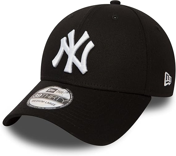 New Era Unisex MLB 39THIRTY League Basic Cap – New York Yankees (Black)