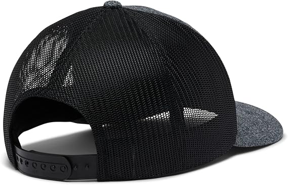 Columbia® Mesh Snapback Trucker – Black / Heather Grey