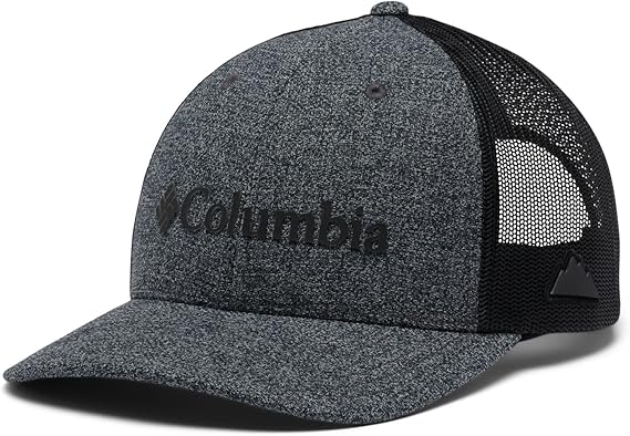 Columbia® Mesh Snapback Trucker – Black / Heather Grey